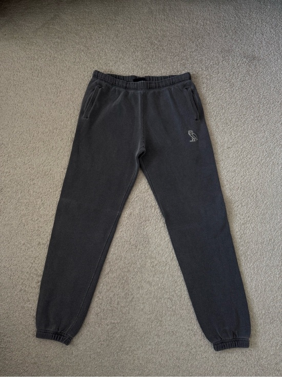 Octobers Very Own Other - Embroidered Owl Octobers Very Own OVO Dark Gray Sweatpants Joggers